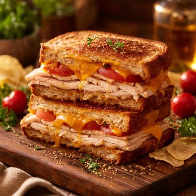 Image of Grilled Cheese with Turkey Tomato