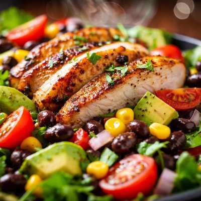 Image of Grilled Chicken and Black Bean Salad
