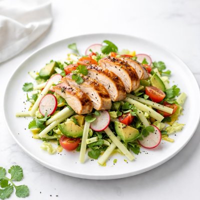 Image of Grilled Chicken and Jicama Salad with Cilantro Lime Vinaigrette