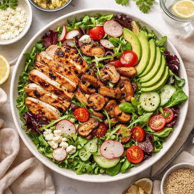 Image of Grilled Chicken and Shiitake Mushroom Salad