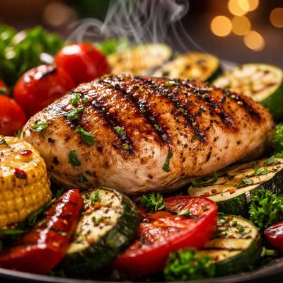 Image of Grilled Chicken and Vegetables