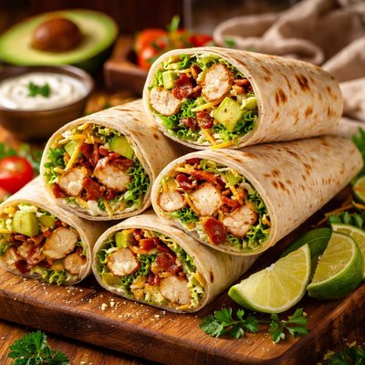Image of Whole30 Grilled Chicken Avocado Wraps
