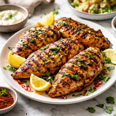 Image of Grilled Chicken Breasts in Spiced Yogurt