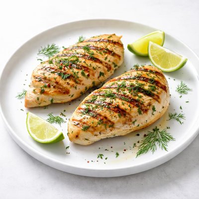 Image of Grilled Chicken Breasts with Lime and Dill