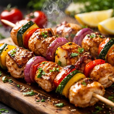 Image of Whole30 Grilled Chicken Brochette