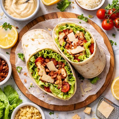 Image of Whole30 Grilled Chicken Caesar Wrap