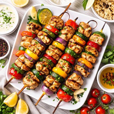 Image of Whole30 Grilled Chicken Kabobs