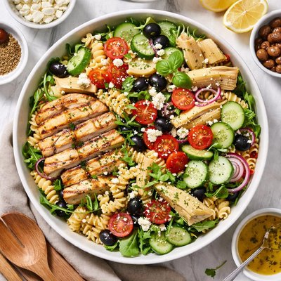 Image of Grilled Chicken Pasta Salad with Artichoke Hearts