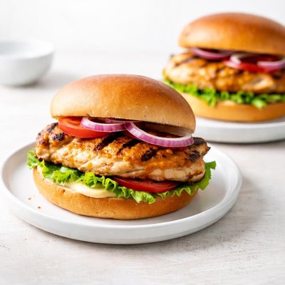 Image of Grilled Chicken Sandwiches with Mustard Marinade