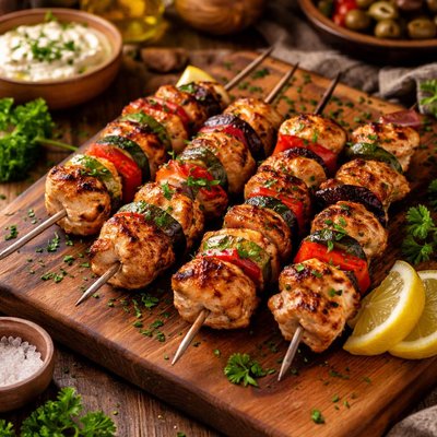 Image of Whole30 Grilled Chicken Skewers