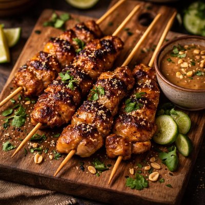 Image of Grilled Chicken Thighs Satay