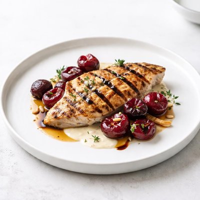 Image of Grilled Chicken with Cherries