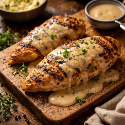 Image of Grilled Chicken with Gravy