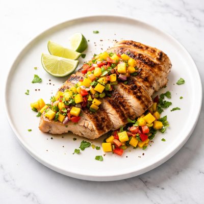 Image of Whole30 Grilled Chicken with Mango Salsa