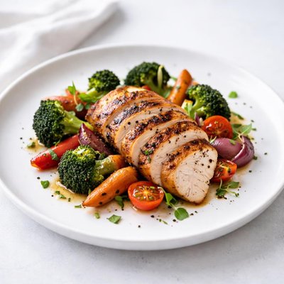 Image of Whole30 Grilled Chicken with Vegetables