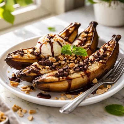 Image of Grilled Chocolate Bananas