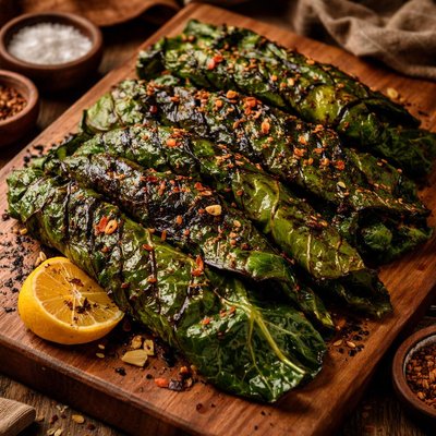 Image of Grilled Collard Greens