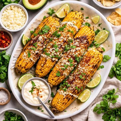 Image of Grilled Corn on the Cob with a Cuban Twist