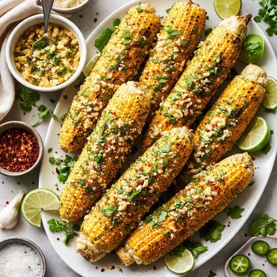 Image of Grilled Corn on the Cob with Zesty Butter