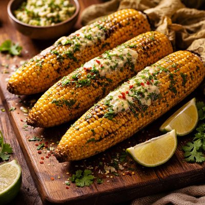 Image of Grilled Corn with Spicy Herb Butter