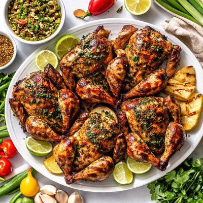 Image of Grilled Cornish Game Hens with Jamaican Basting Sauce