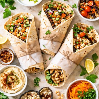 Image of Grilled Eggplant Wraps