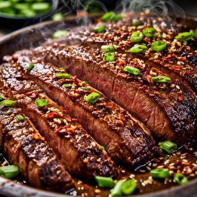 Image of Grilled Flank Steak in Korean Marinade