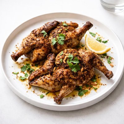 Image of Grilled Game Hens with Moroccan Spices