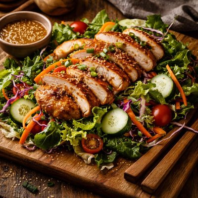 Image of Grilled Ginger Sesame Chicken Salad