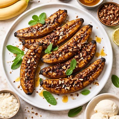 Image of Grilled Glazed Bananas