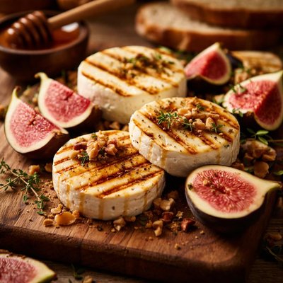Image of Grilled Goats Cheese with Fresh Figs