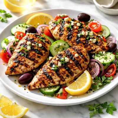 Image of Grilled Greek Chicken Breasts