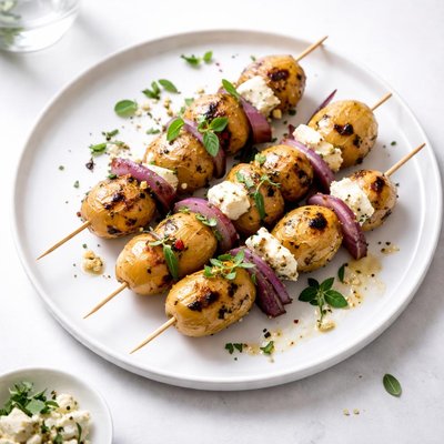 Image of Grilled Greek New Potato Skewers