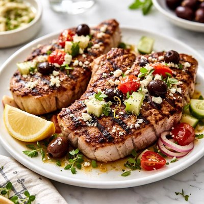 Image of Grilled Greek Pork Chops