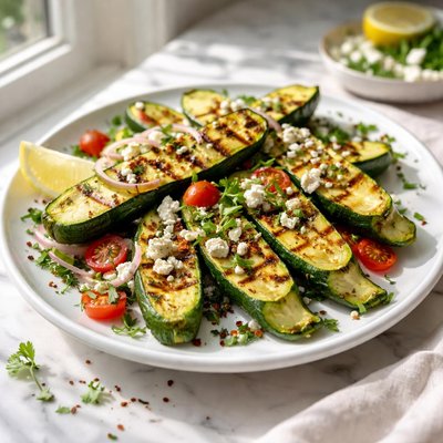 Image of Grilled Greek Style Zucchini
