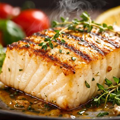 Image of Grilled Halibut with Thyme