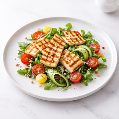 Image of Whole30 Grilled Halloumi Salad