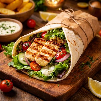 Image of Wrap de Halloumi a la Parrilla