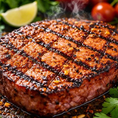 Image of Grilled Ham Steak with Southwestern Rub