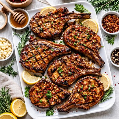 Image of Grilled Honey Garlic Pork Chops