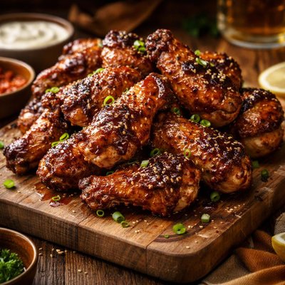 Image of Grilled Hot Sweet and Sticky Chicken Wings