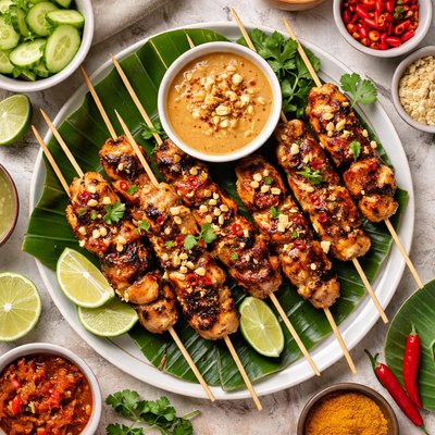 Image of Grilled Indonesian Chicken Satay