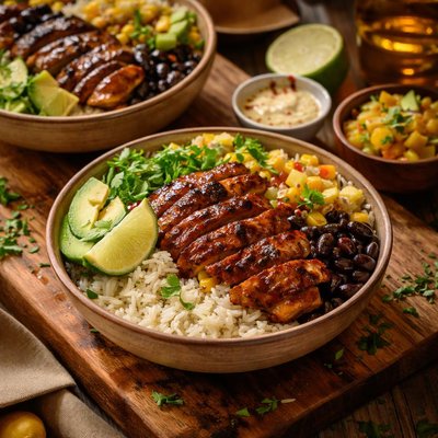 Image of Grilled Island Drunken Chicken Bowls