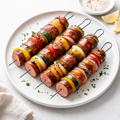 Image of Grilled Kielbasa Kebabs