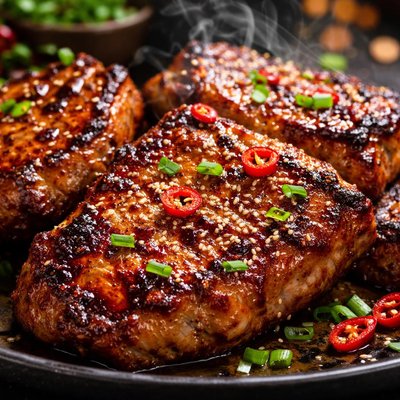 Image of Grilled Korean Pork Chops Omac