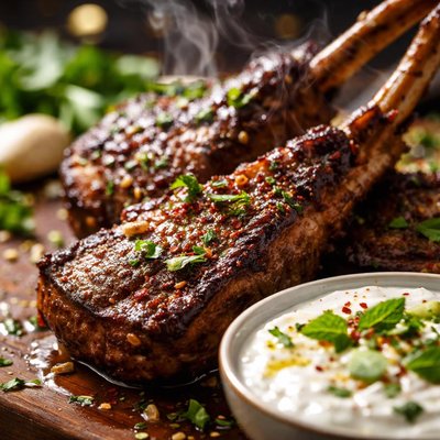 Image of Grilled Lamb with Garlic Raita