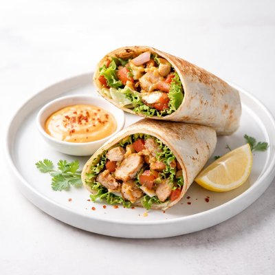 Image of Grilled Lemon Chicken Wrap with Chilli Mayonnaise