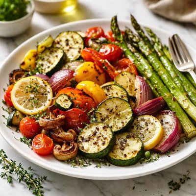 Image of Grilled Lemon Thyme Vegetables