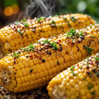Image of Grilled Lemony Corn on the Cob