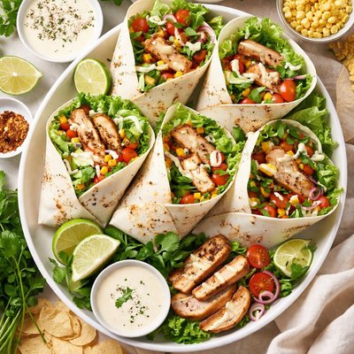 Image of Grilled Lime Chicken Sandwich Salad Wrap or Main Dish